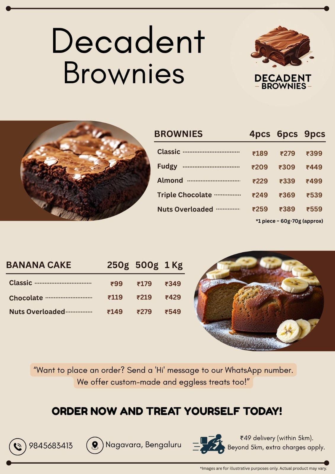 Decadent Brownies Catalogue